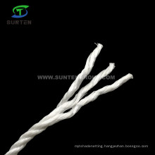 3 Strand Twisted/Twist White PP/Polypropylene Splitfilm/Split Film Rope for Europe, South America